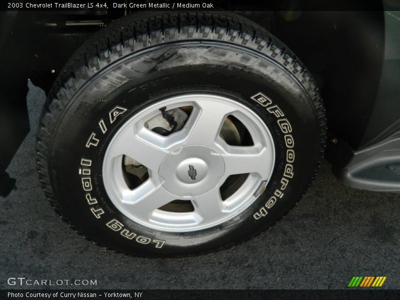 Dark Green Metallic / Medium Oak 2003 Chevrolet TrailBlazer LS 4x4