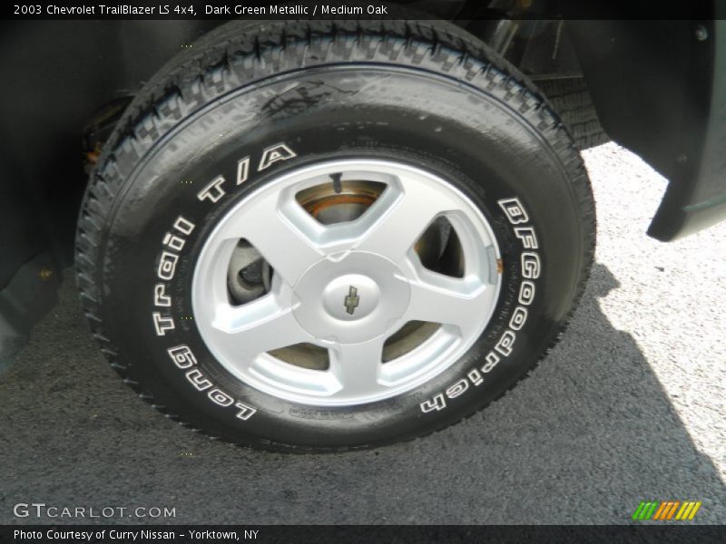 Dark Green Metallic / Medium Oak 2003 Chevrolet TrailBlazer LS 4x4