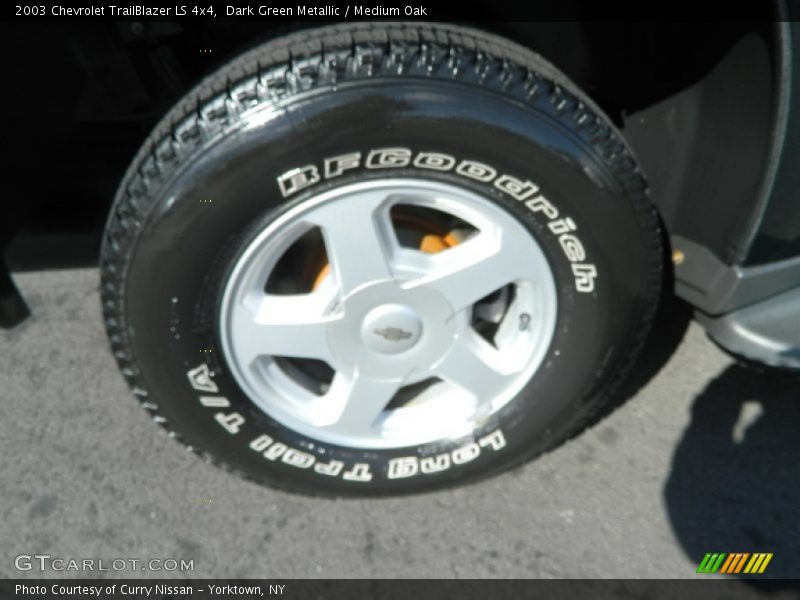 Dark Green Metallic / Medium Oak 2003 Chevrolet TrailBlazer LS 4x4