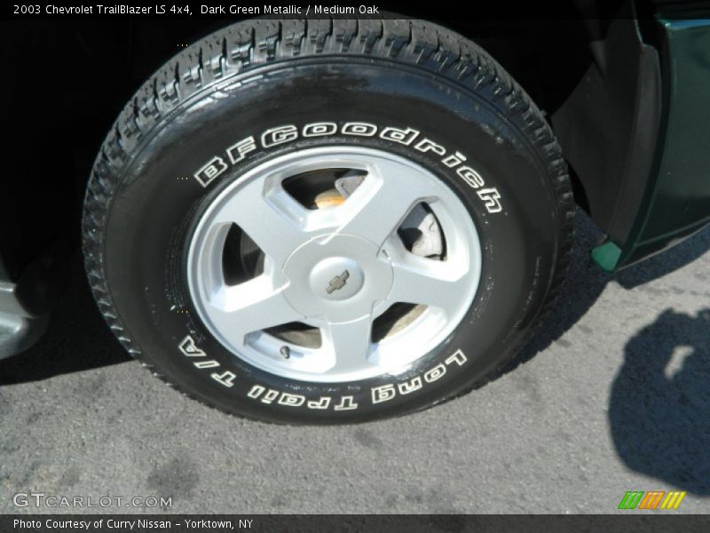 Dark Green Metallic / Medium Oak 2003 Chevrolet TrailBlazer LS 4x4