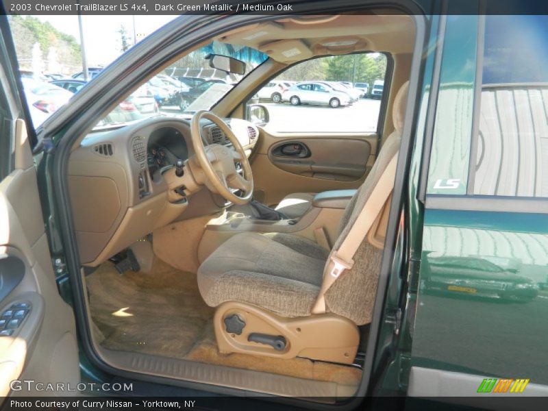 Dark Green Metallic / Medium Oak 2003 Chevrolet TrailBlazer LS 4x4