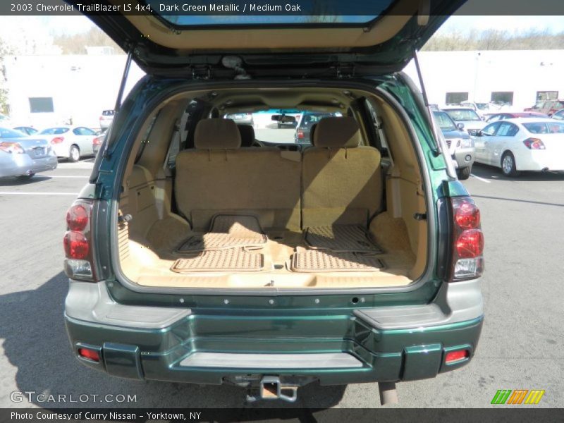 Dark Green Metallic / Medium Oak 2003 Chevrolet TrailBlazer LS 4x4
