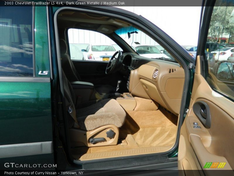 Dark Green Metallic / Medium Oak 2003 Chevrolet TrailBlazer LS 4x4