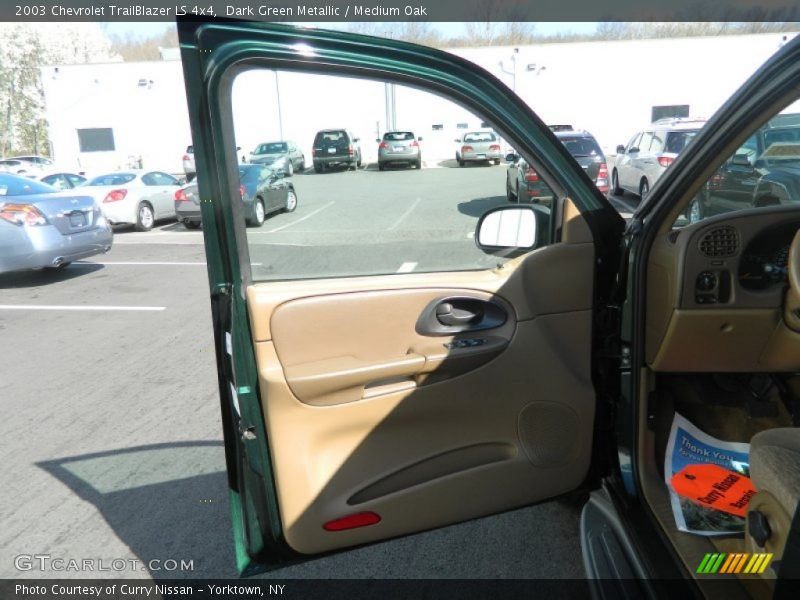 Dark Green Metallic / Medium Oak 2003 Chevrolet TrailBlazer LS 4x4