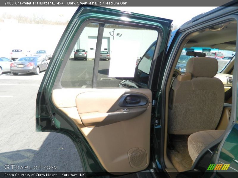 Dark Green Metallic / Medium Oak 2003 Chevrolet TrailBlazer LS 4x4