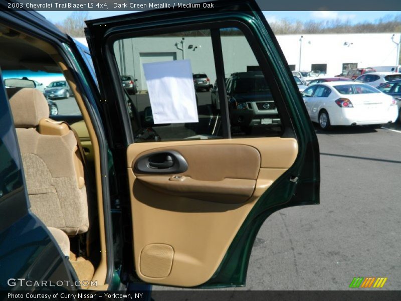 Dark Green Metallic / Medium Oak 2003 Chevrolet TrailBlazer LS 4x4