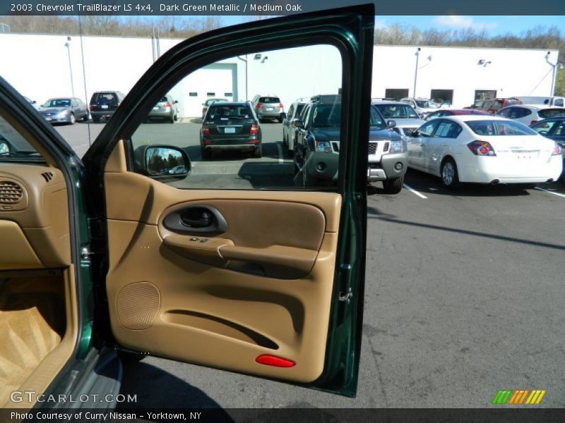 Dark Green Metallic / Medium Oak 2003 Chevrolet TrailBlazer LS 4x4