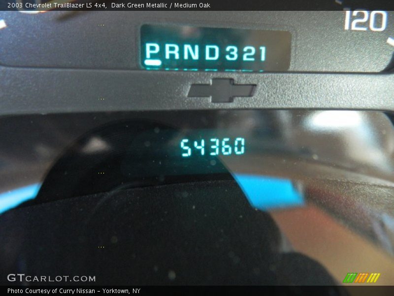 Dark Green Metallic / Medium Oak 2003 Chevrolet TrailBlazer LS 4x4