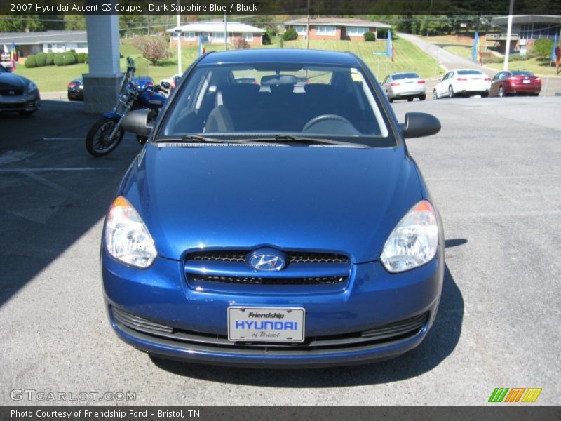 Dark Sapphire Blue / Black 2007 Hyundai Accent GS Coupe