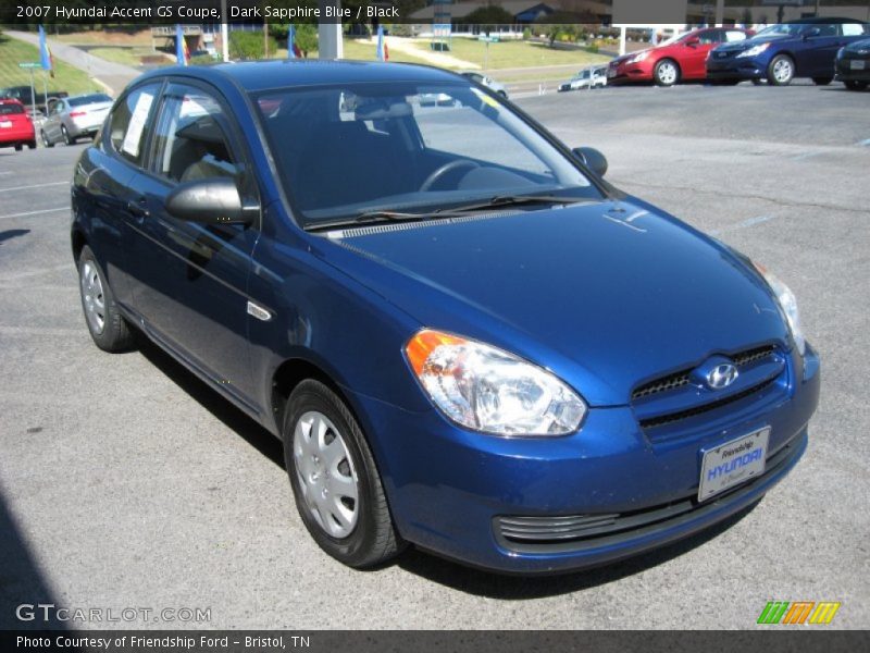 Dark Sapphire Blue / Black 2007 Hyundai Accent GS Coupe