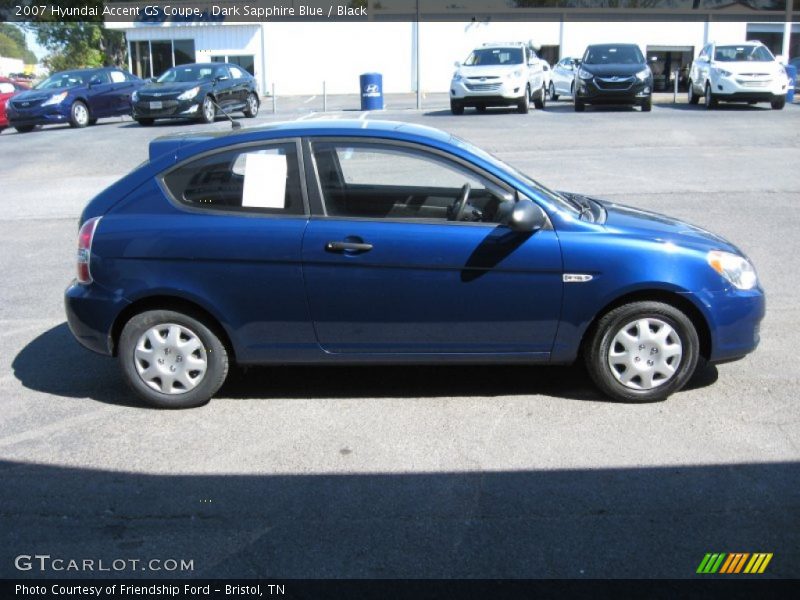 Dark Sapphire Blue / Black 2007 Hyundai Accent GS Coupe