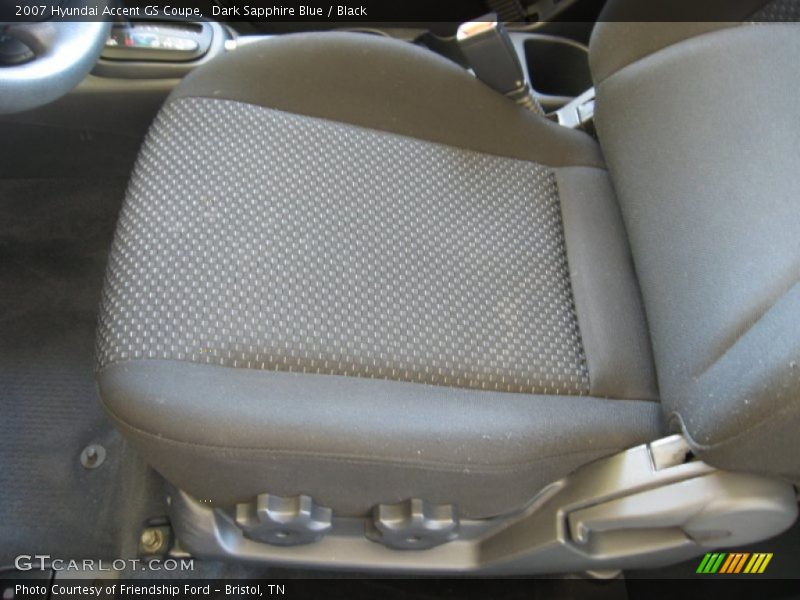 Dark Sapphire Blue / Black 2007 Hyundai Accent GS Coupe