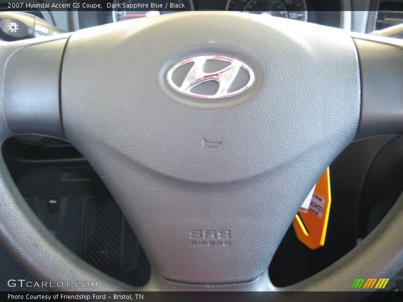 Dark Sapphire Blue / Black 2007 Hyundai Accent GS Coupe