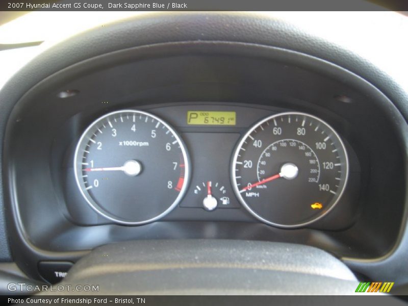 Dark Sapphire Blue / Black 2007 Hyundai Accent GS Coupe