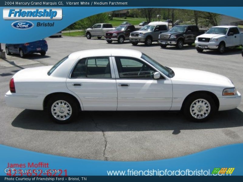 Vibrant White / Medium Parchment 2004 Mercury Grand Marquis GS