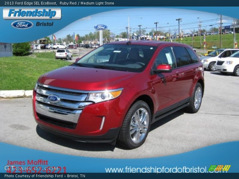 Ruby Red / Medium Light Stone 2013 Ford Edge SEL EcoBoost