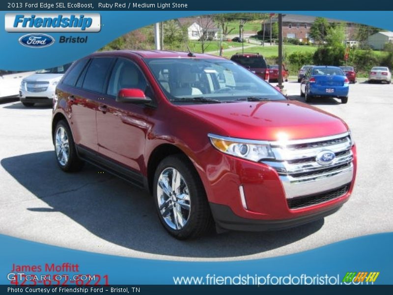 Ruby Red / Medium Light Stone 2013 Ford Edge SEL EcoBoost