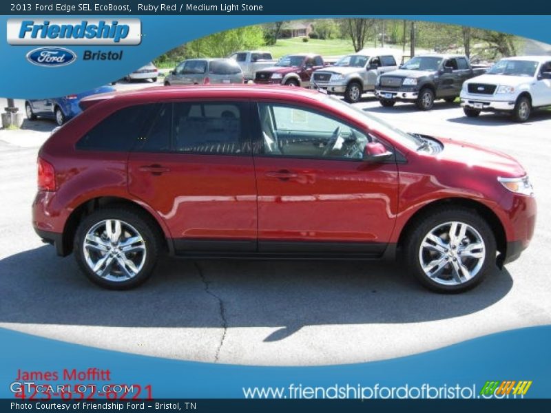 Ruby Red / Medium Light Stone 2013 Ford Edge SEL EcoBoost