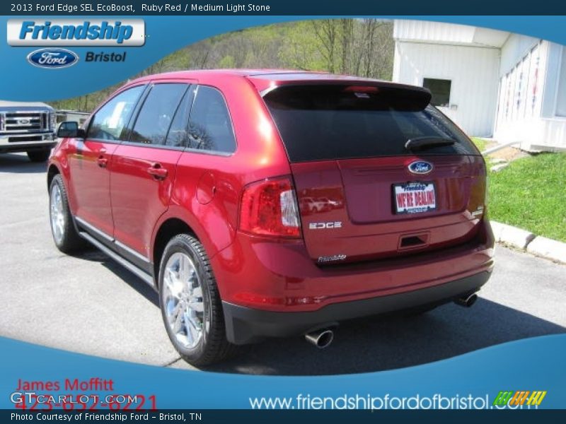 Ruby Red / Medium Light Stone 2013 Ford Edge SEL EcoBoost