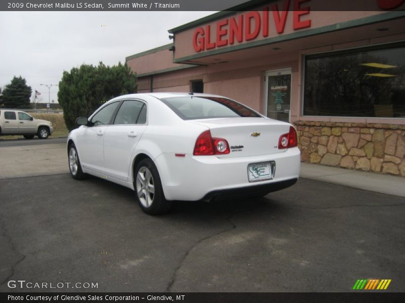 Summit White / Titanium 2009 Chevrolet Malibu LS Sedan