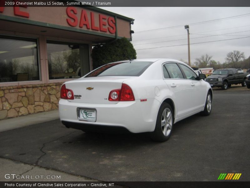 Summit White / Titanium 2009 Chevrolet Malibu LS Sedan
