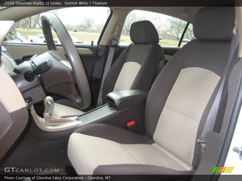 Summit White / Titanium 2009 Chevrolet Malibu LS Sedan