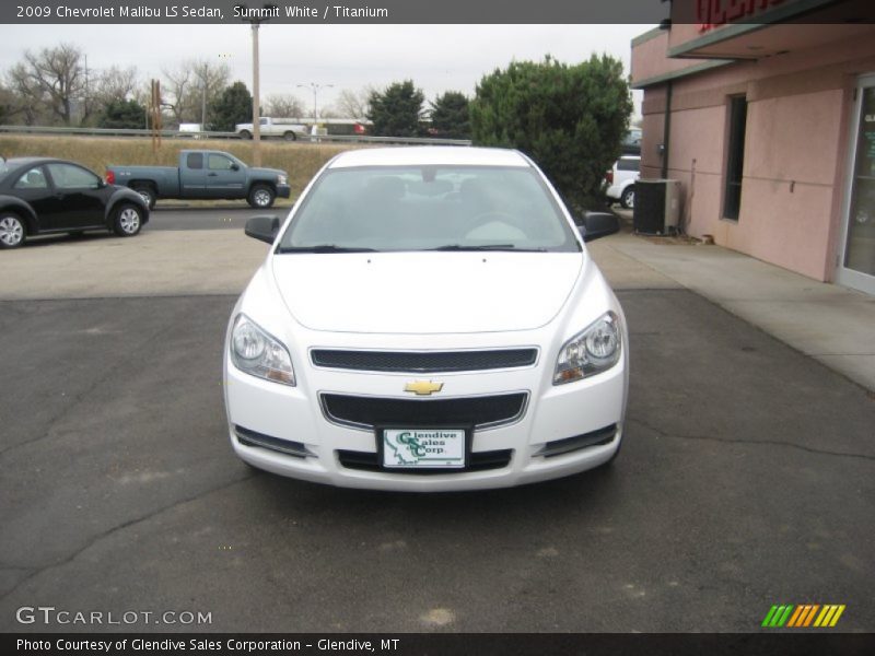 Summit White / Titanium 2009 Chevrolet Malibu LS Sedan