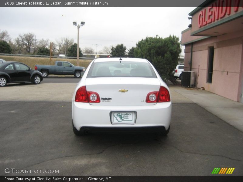 Summit White / Titanium 2009 Chevrolet Malibu LS Sedan