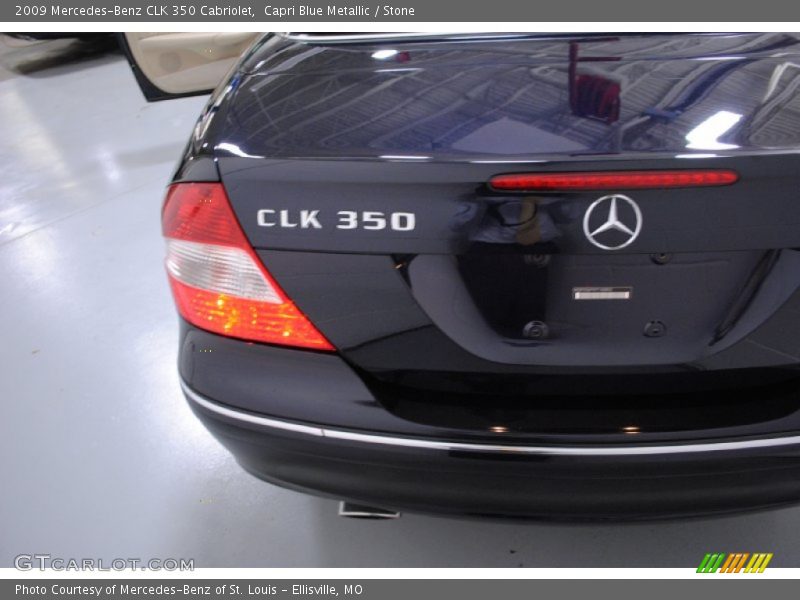 Capri Blue Metallic / Stone 2009 Mercedes-Benz CLK 350 Cabriolet