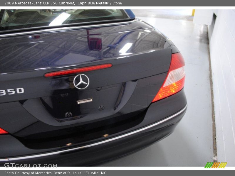 Capri Blue Metallic / Stone 2009 Mercedes-Benz CLK 350 Cabriolet