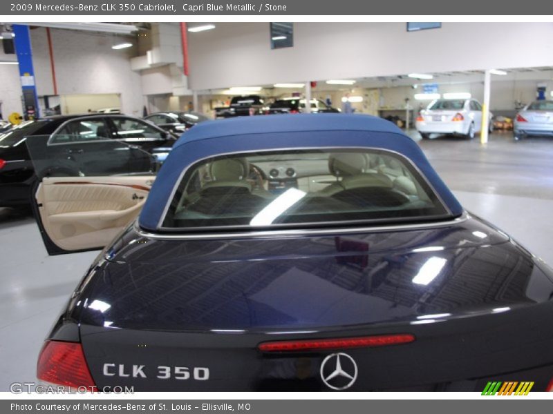 Capri Blue Metallic / Stone 2009 Mercedes-Benz CLK 350 Cabriolet
