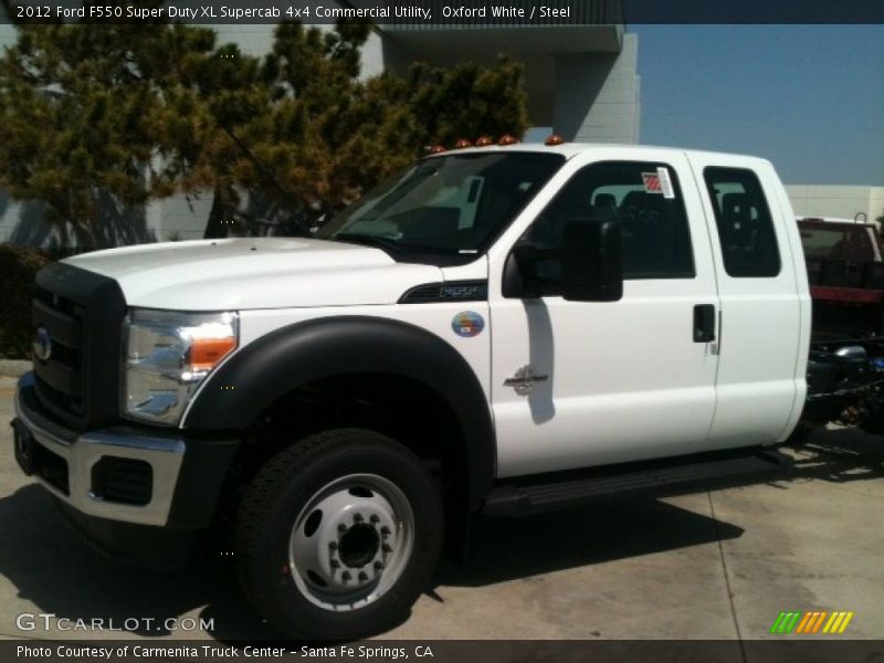 Oxford White / Steel 2012 Ford F550 Super Duty XL Supercab 4x4 Commercial Utility