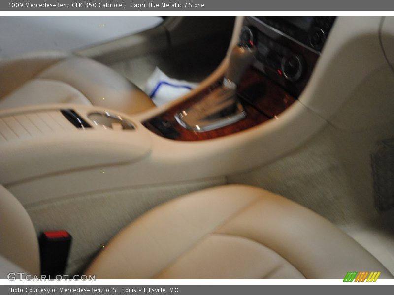 Capri Blue Metallic / Stone 2009 Mercedes-Benz CLK 350 Cabriolet