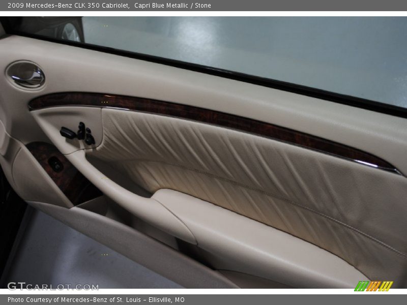 Capri Blue Metallic / Stone 2009 Mercedes-Benz CLK 350 Cabriolet