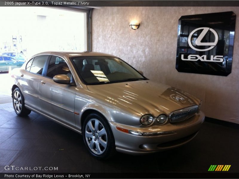 Topaz Metallic / Ivory 2005 Jaguar X-Type 3.0