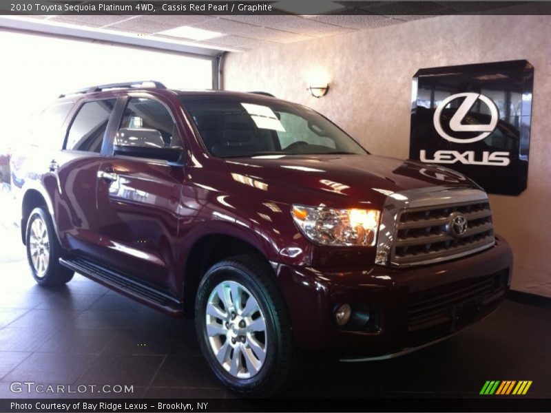 Cassis Red Pearl / Graphite 2010 Toyota Sequoia Platinum 4WD