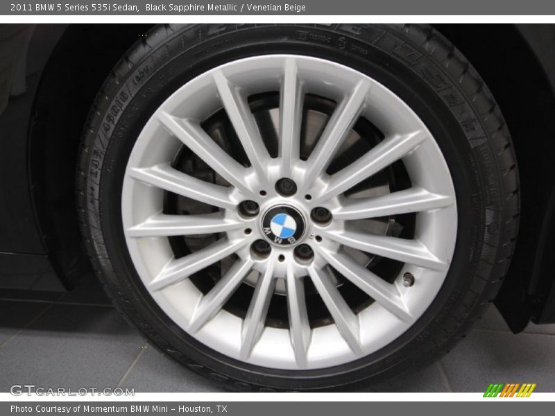 Black Sapphire Metallic / Venetian Beige 2011 BMW 5 Series 535i Sedan