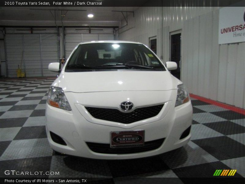 Polar White / Dark Charcoal 2010 Toyota Yaris Sedan
