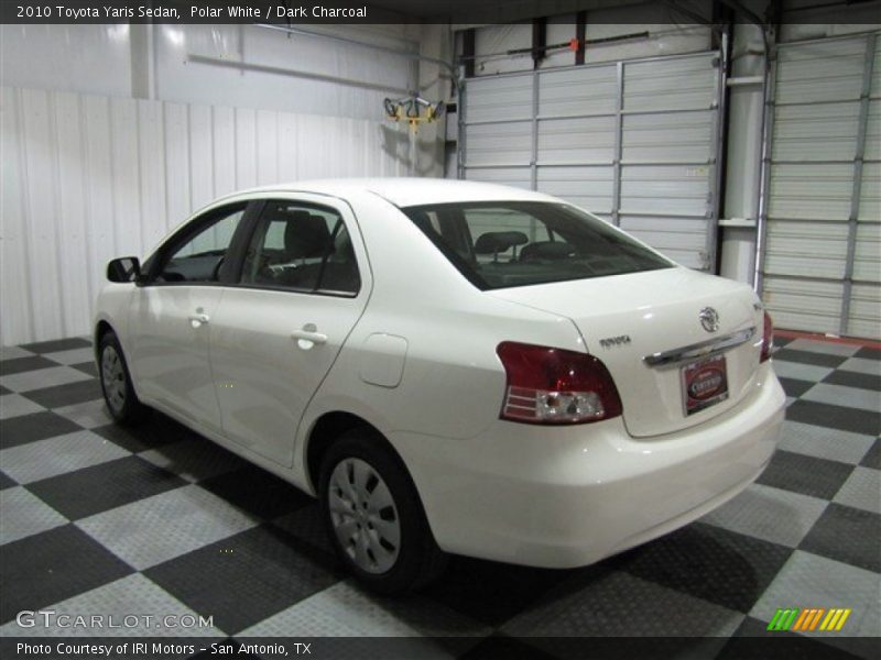 Polar White / Dark Charcoal 2010 Toyota Yaris Sedan