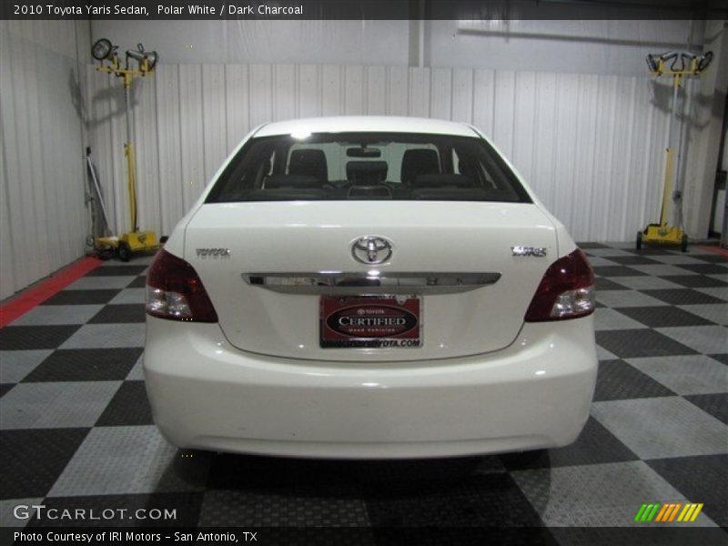 Polar White / Dark Charcoal 2010 Toyota Yaris Sedan