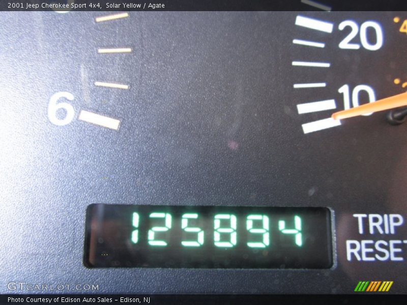 Solar Yellow / Agate 2001 Jeep Cherokee Sport 4x4