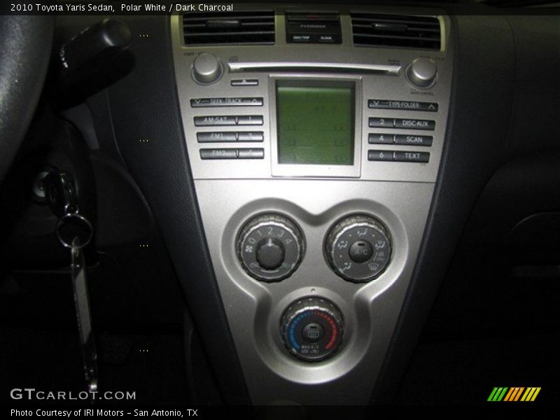 Polar White / Dark Charcoal 2010 Toyota Yaris Sedan