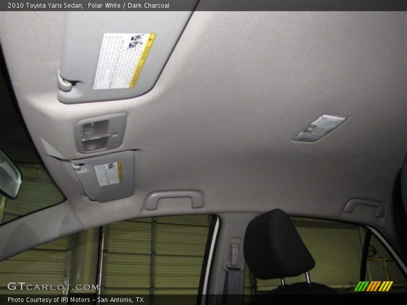 Polar White / Dark Charcoal 2010 Toyota Yaris Sedan