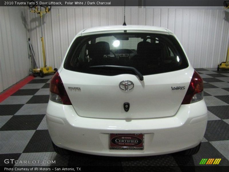 Polar White / Dark Charcoal 2010 Toyota Yaris 5 Door Liftback