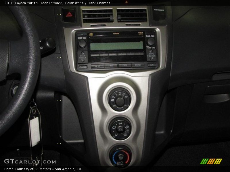 Polar White / Dark Charcoal 2010 Toyota Yaris 5 Door Liftback