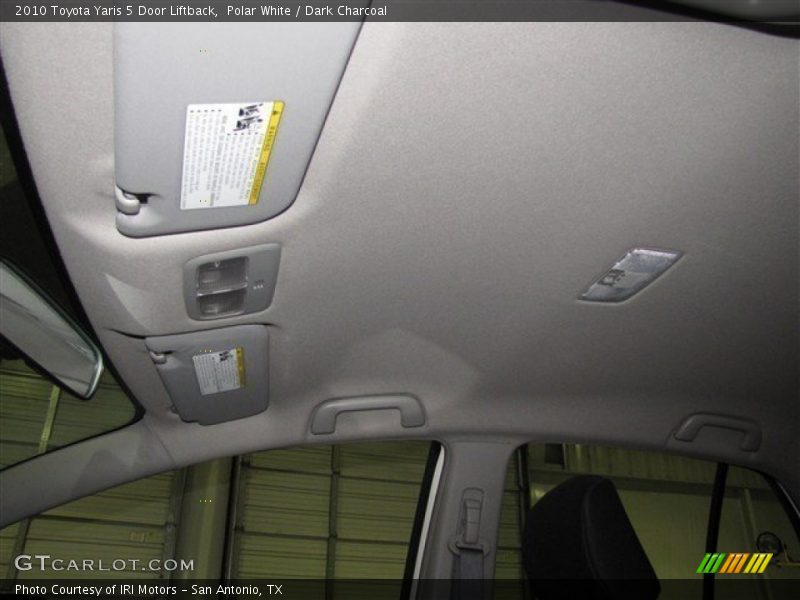 Polar White / Dark Charcoal 2010 Toyota Yaris 5 Door Liftback