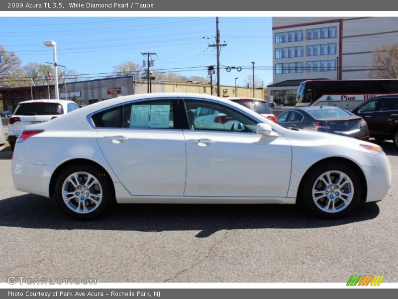 White Diamond Pearl / Taupe 2009 Acura TL 3.5