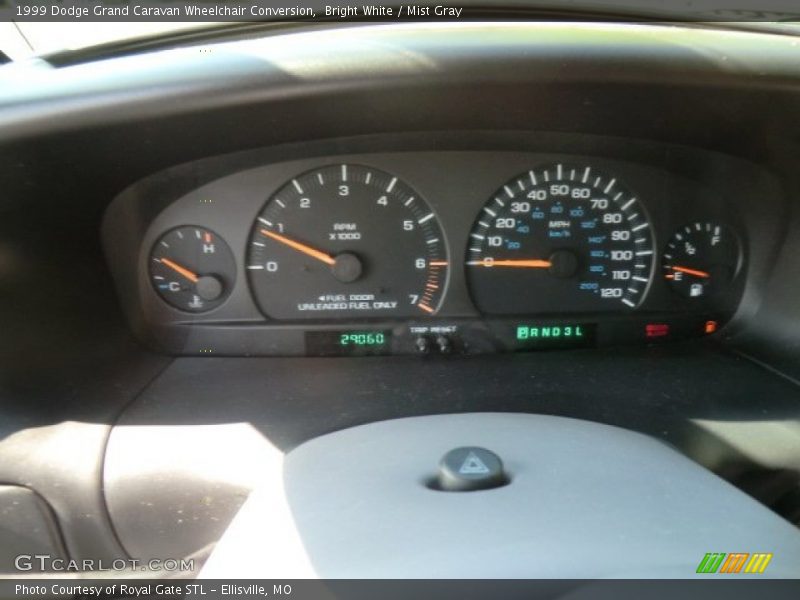 Bright White / Mist Gray 1999 Dodge Grand Caravan Wheelchair Conversion