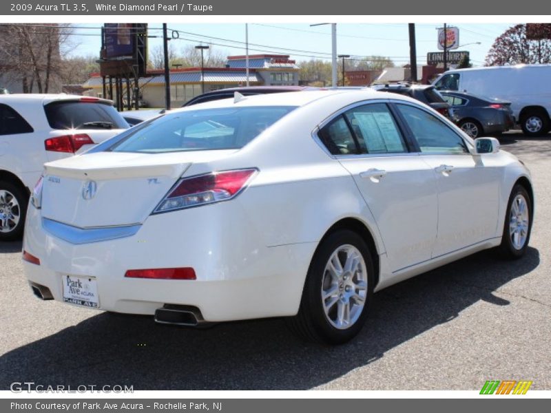 White Diamond Pearl / Taupe 2009 Acura TL 3.5