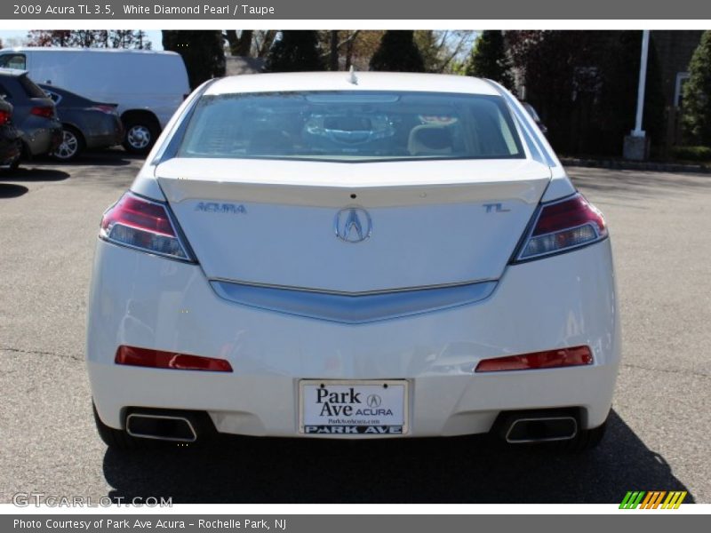 White Diamond Pearl / Taupe 2009 Acura TL 3.5